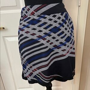 Stylish Black and Blue Patterned Golf Women's Skirt